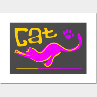 cute cat gift Posters and Art